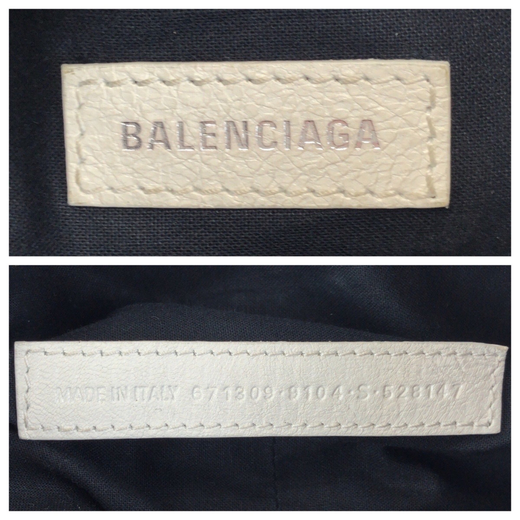 Balenciaga White Leather Pochette Shoulder