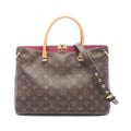 Louis Vuitton Aurore Bordeaux Brown Coated Canvas Leather Handbag