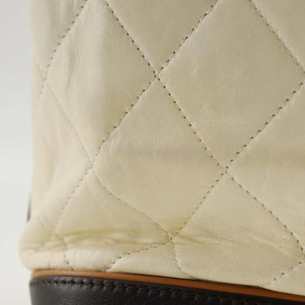 Chanel Ivory Leather Tote Bag