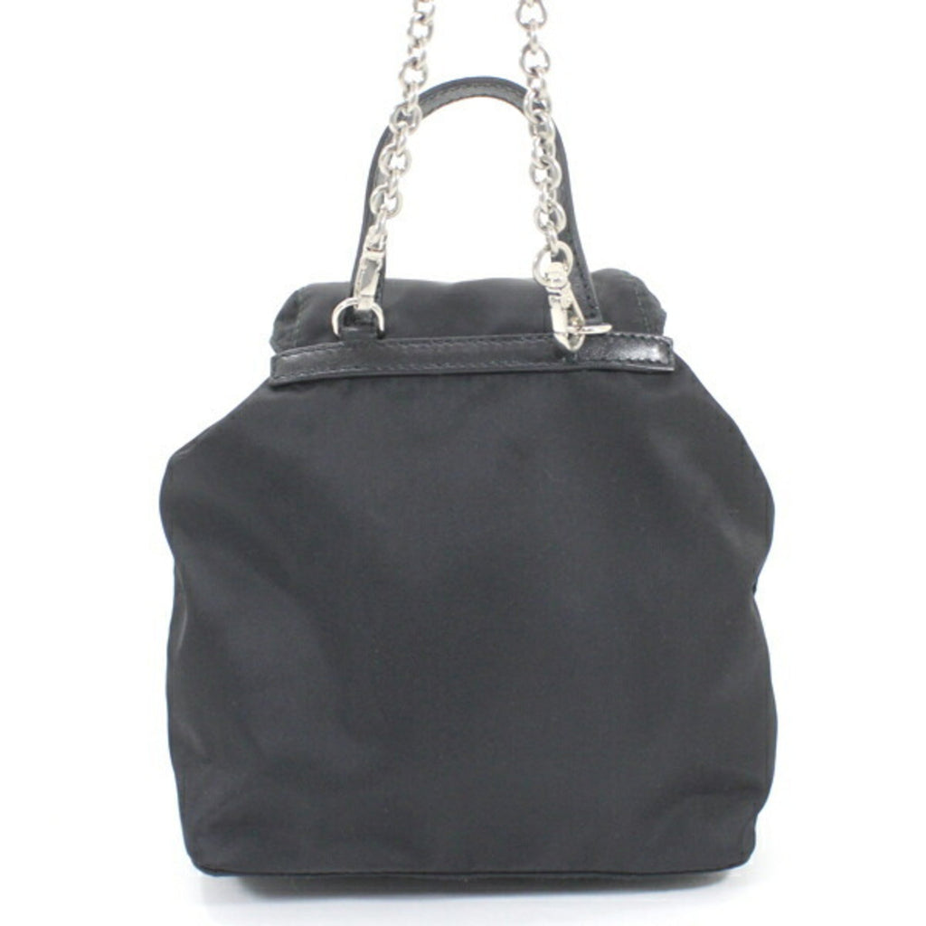 Prada Black Nero Nylon Leather Shoulder Bag