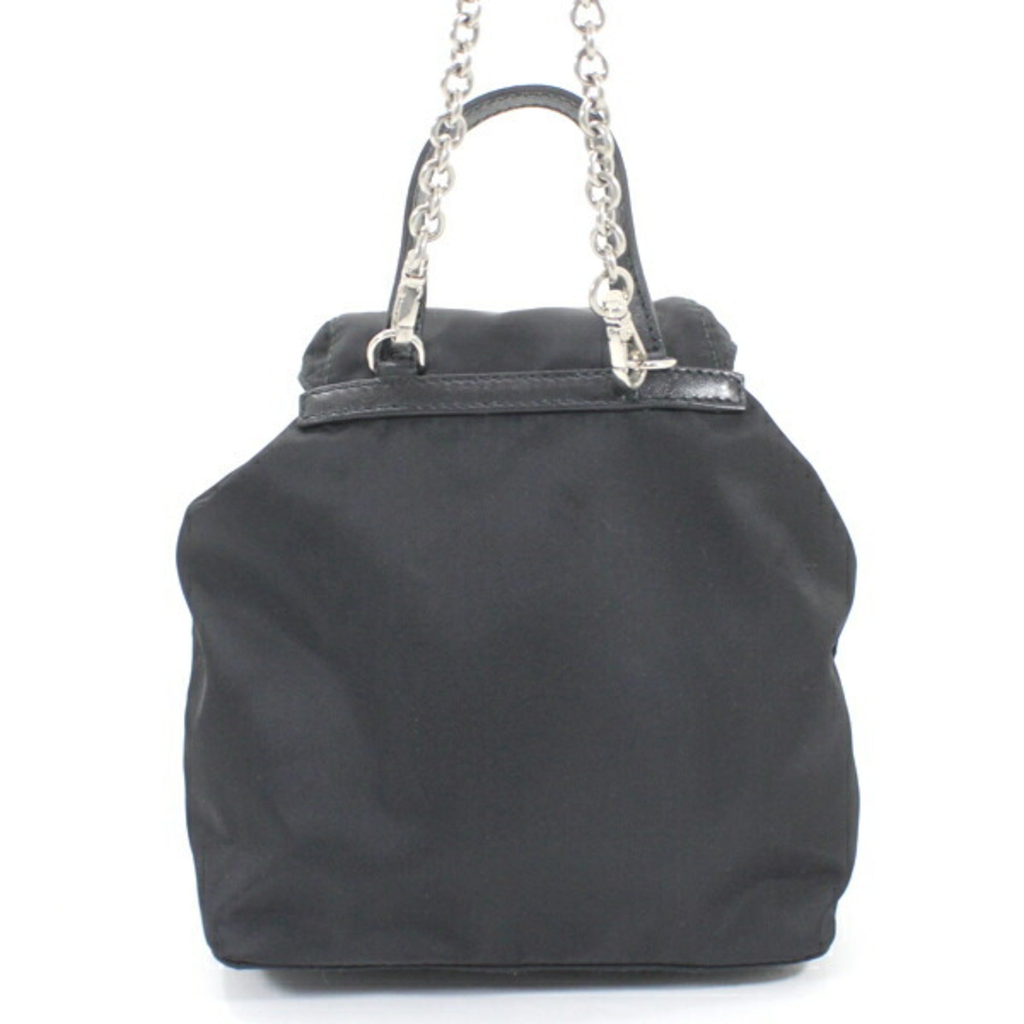 Prada Black Nero Nylon Leather Shoulder Bag