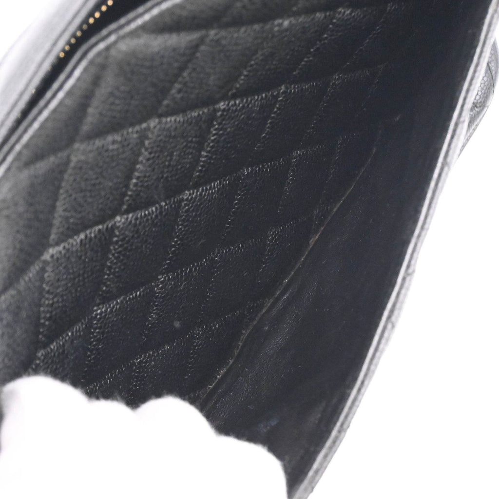 Chanel Black Grained Calfskin Handbag Tote Bag