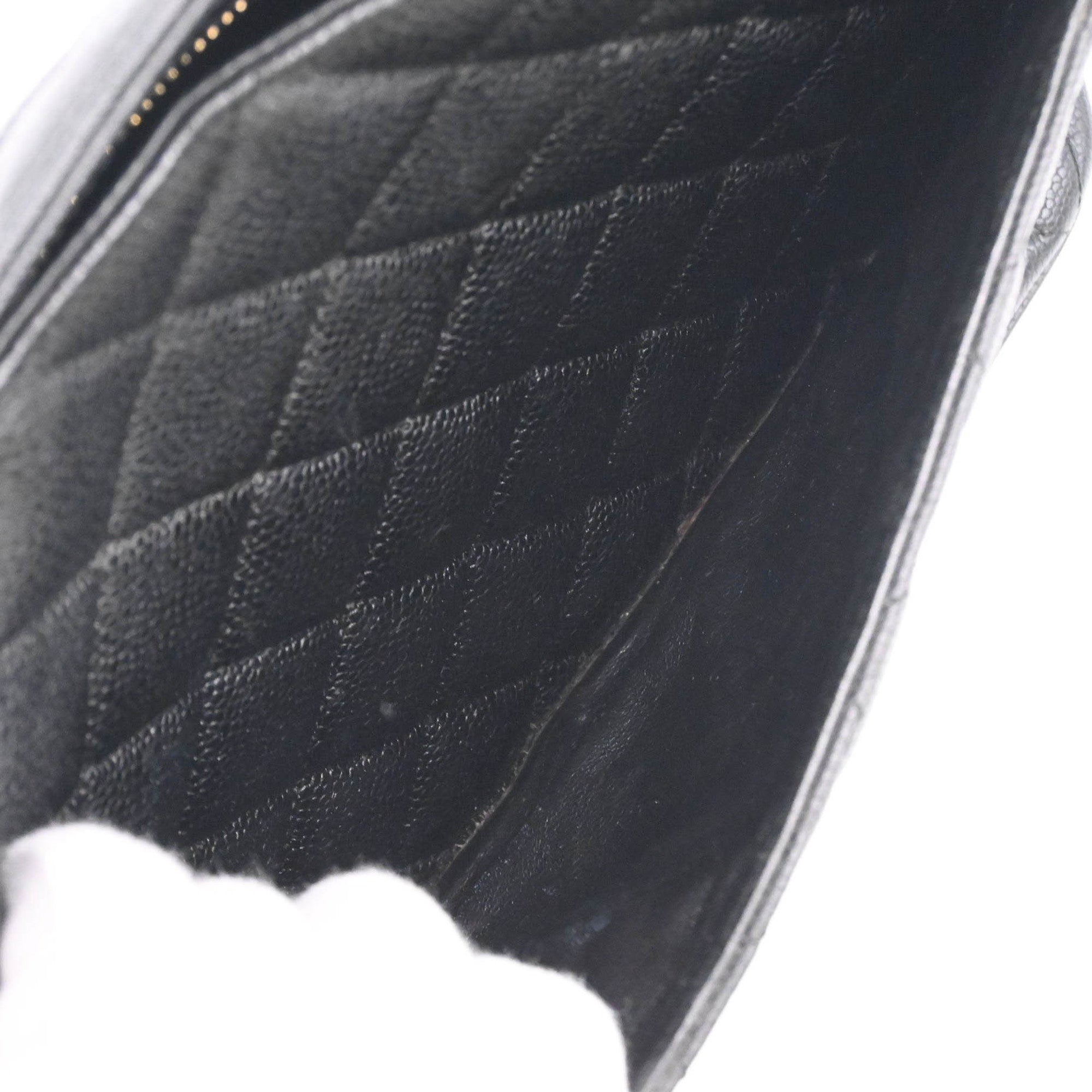 Chanel Black Grained Calfskin Handbag Tote Bag