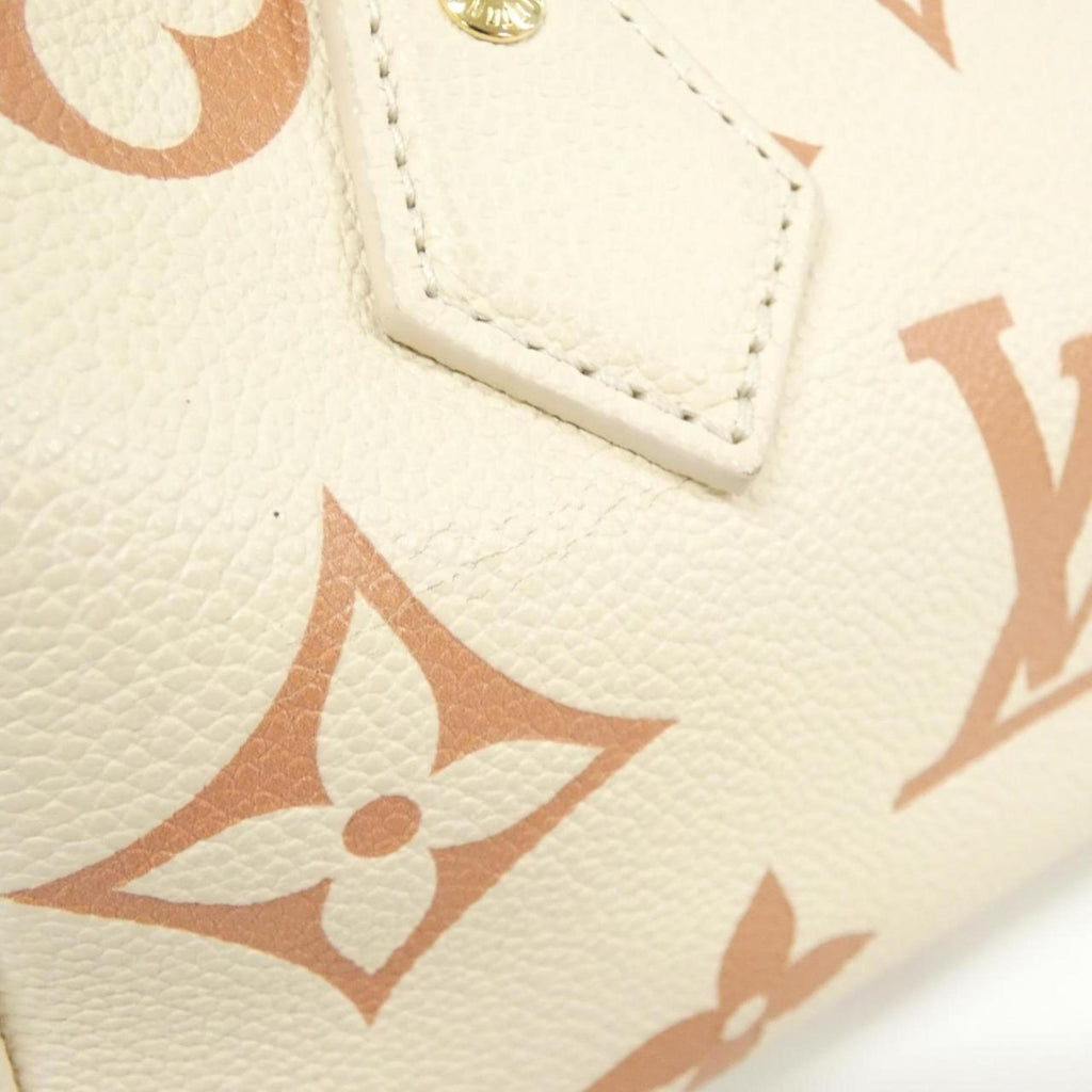 Louis Vuitton Cream White Leather Boston Bag