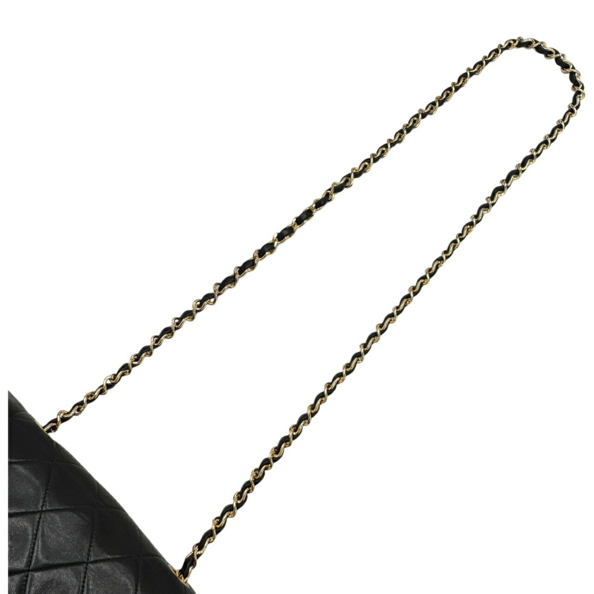 Chanel Matelasse Black Leather Shoulder Bag