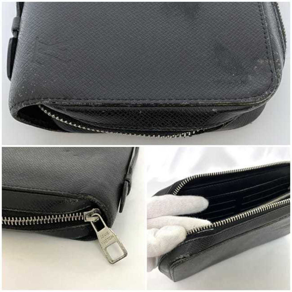 Louis Vuitton Ardoise Black Taiga Leather Long Wallet