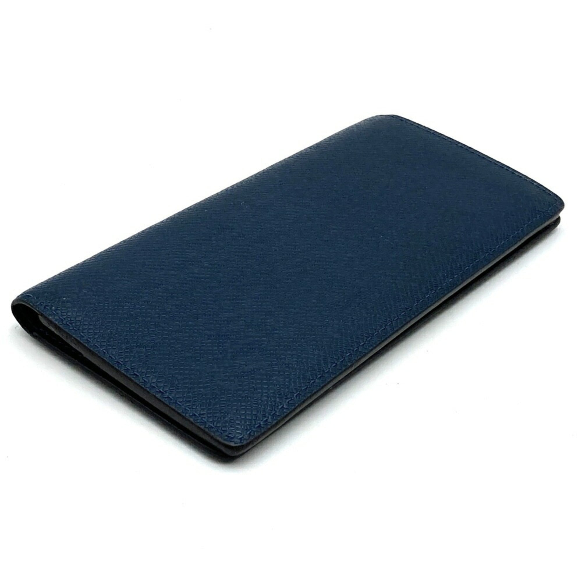Louis Vuitton Taiga Navy Taiga Leather Long Wallet
