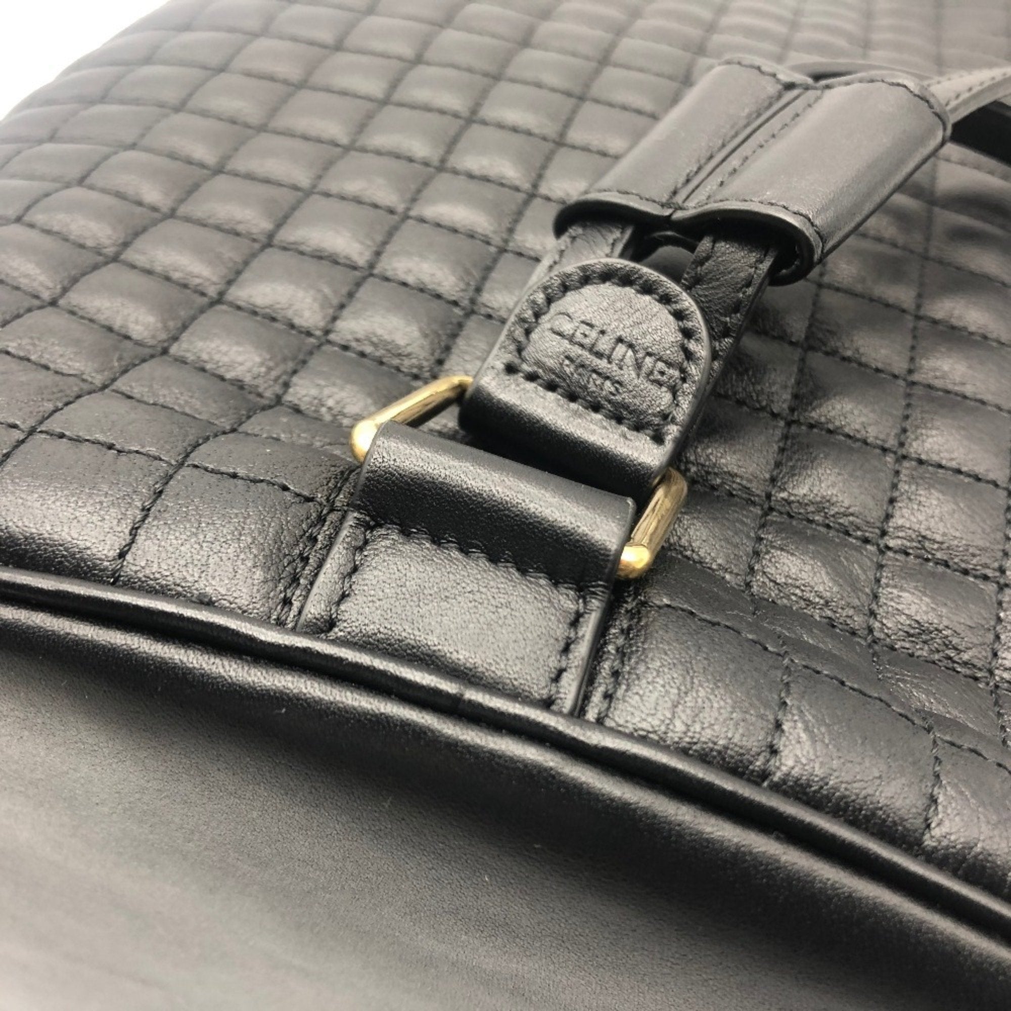 Celine Black Leather Backpack