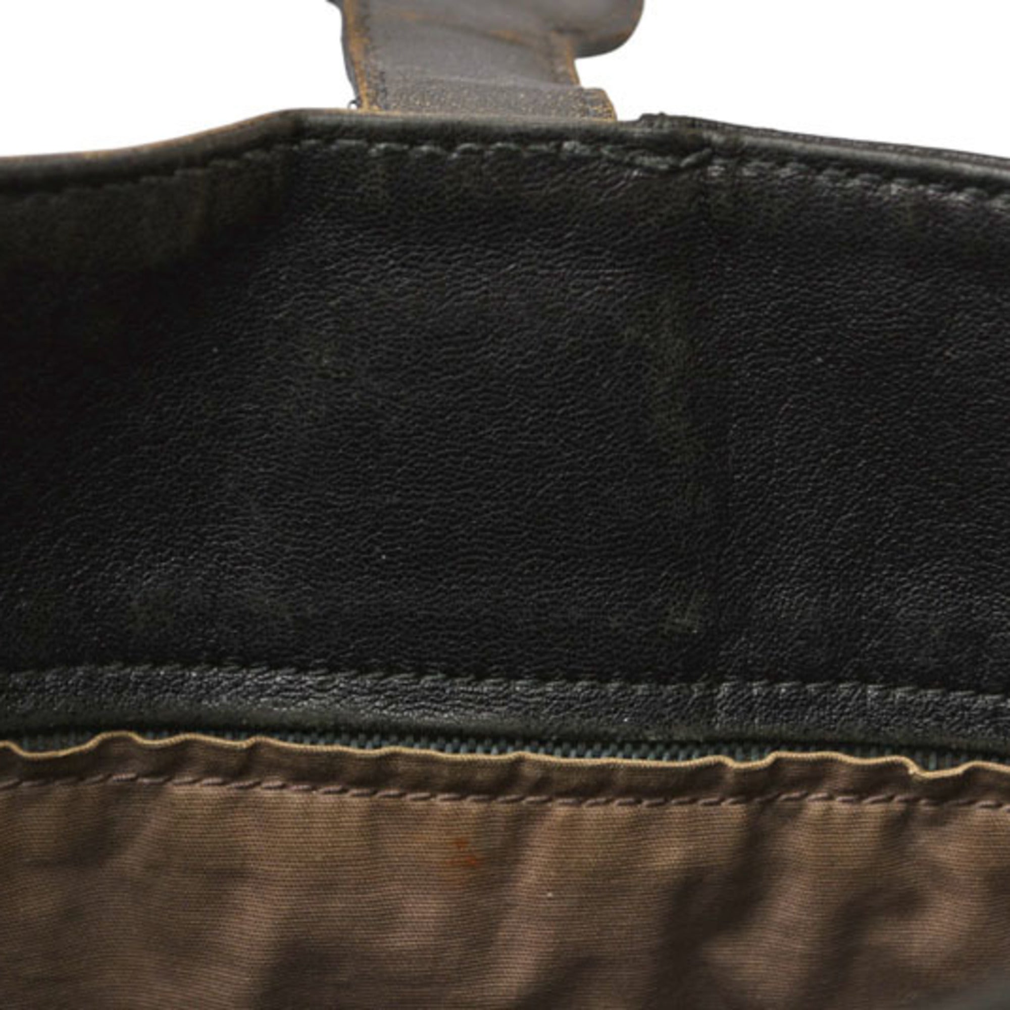 Bottega Veneta Black Gray Leather Messenger Bag Shoulder Bag
