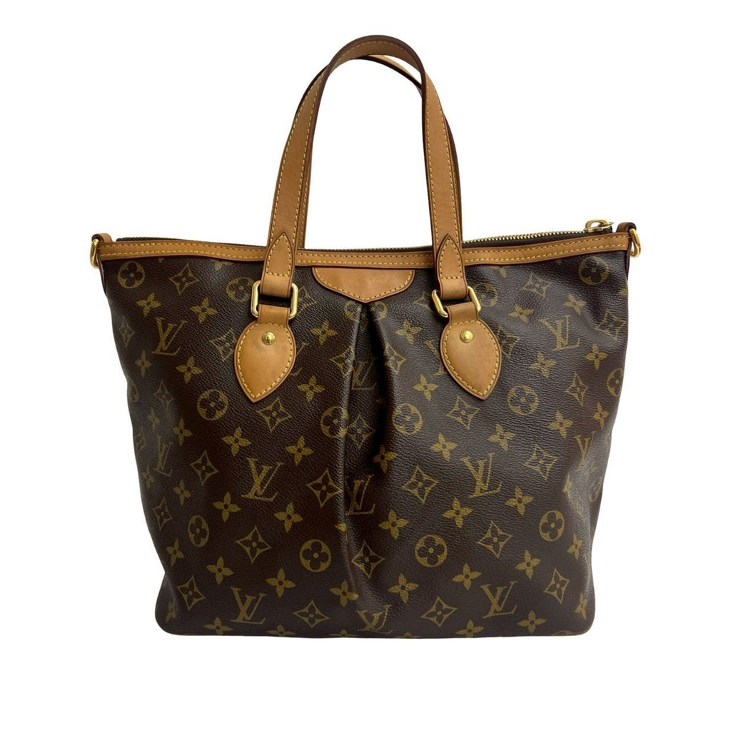 Louis Vuitton Brown Leather Pvc Handbag Shoulder Bag Tote Bag