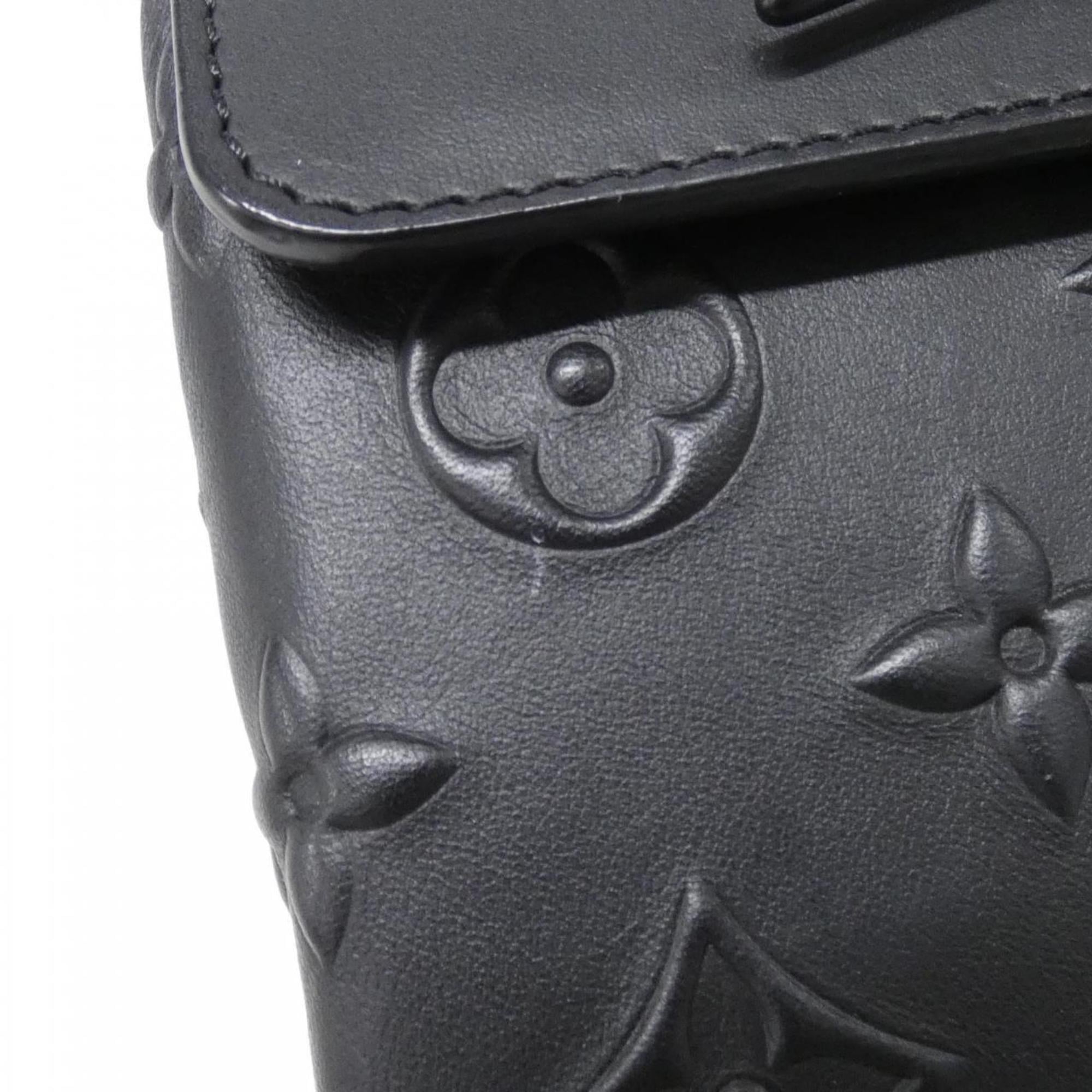 Louis Vuitton Black Leather Shoulder Bag