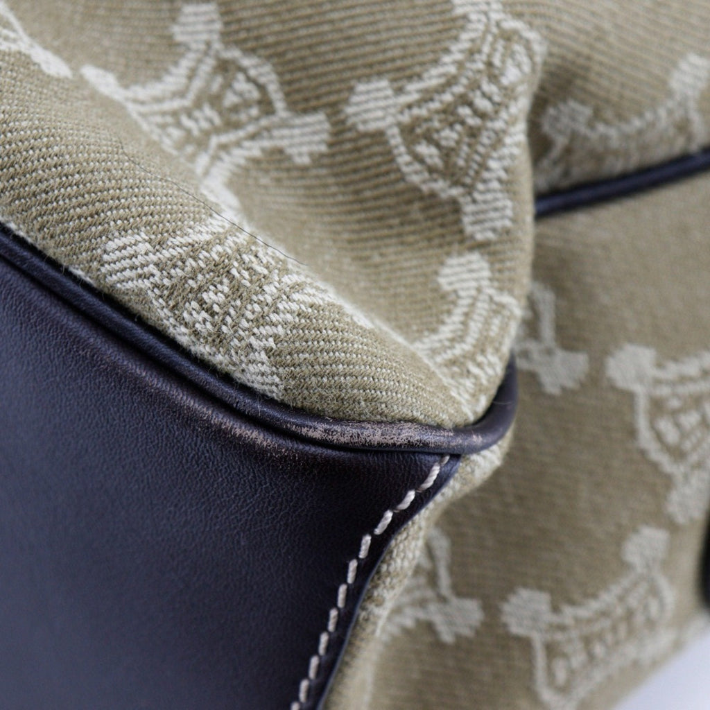 Celine Khaki Canvas Handbag