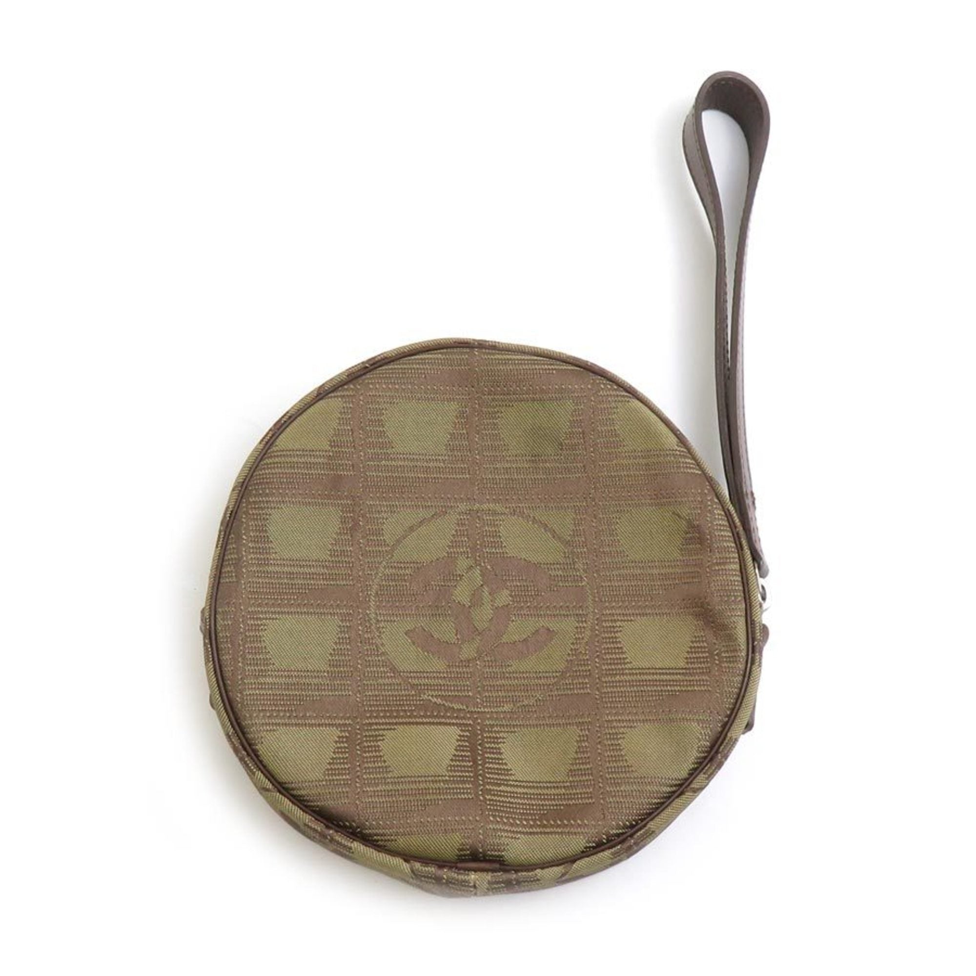 Chanel Brown Khaki New Travel Line Pouch