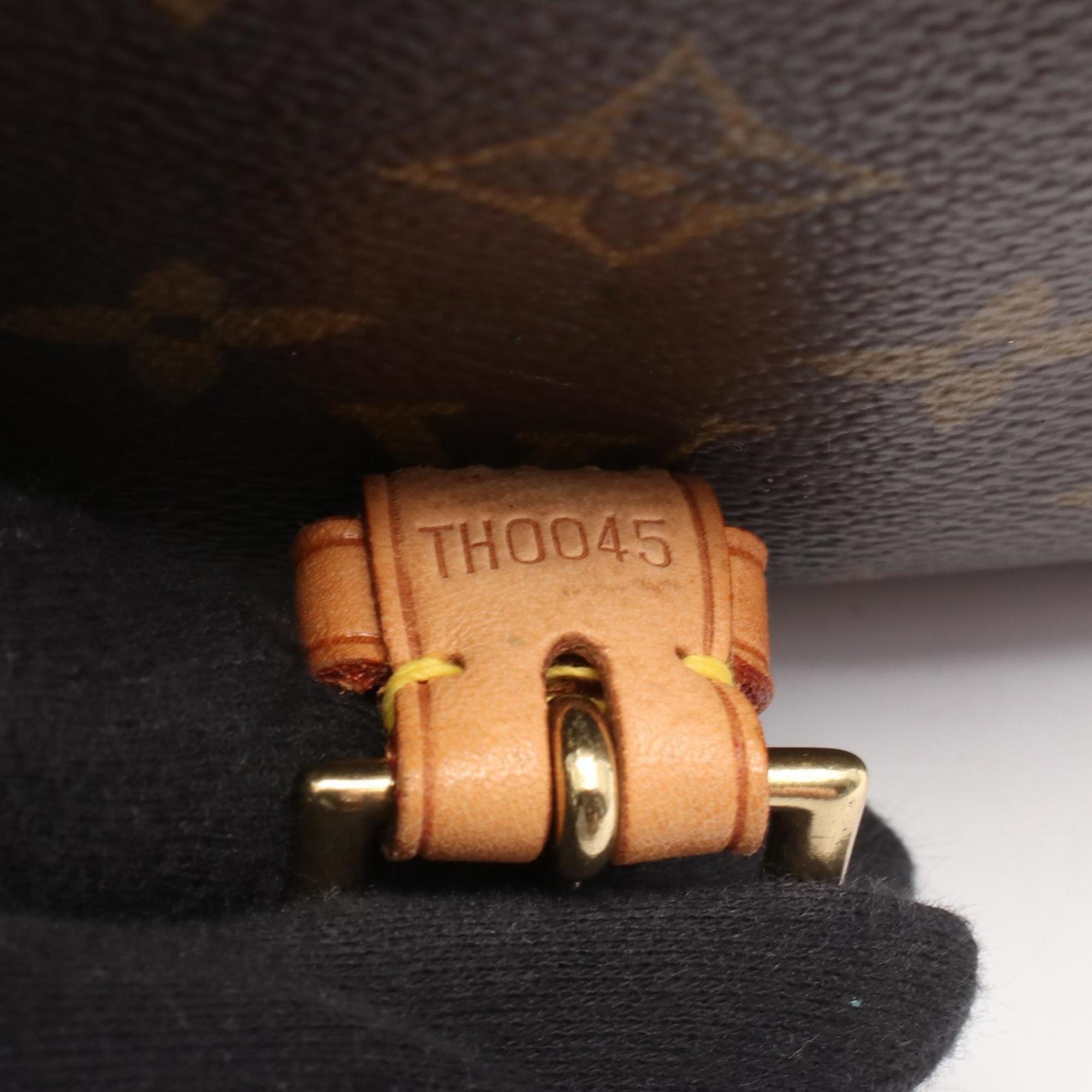 Louis Vuitton Brown Coated Canvas Leather Shoulder Bag