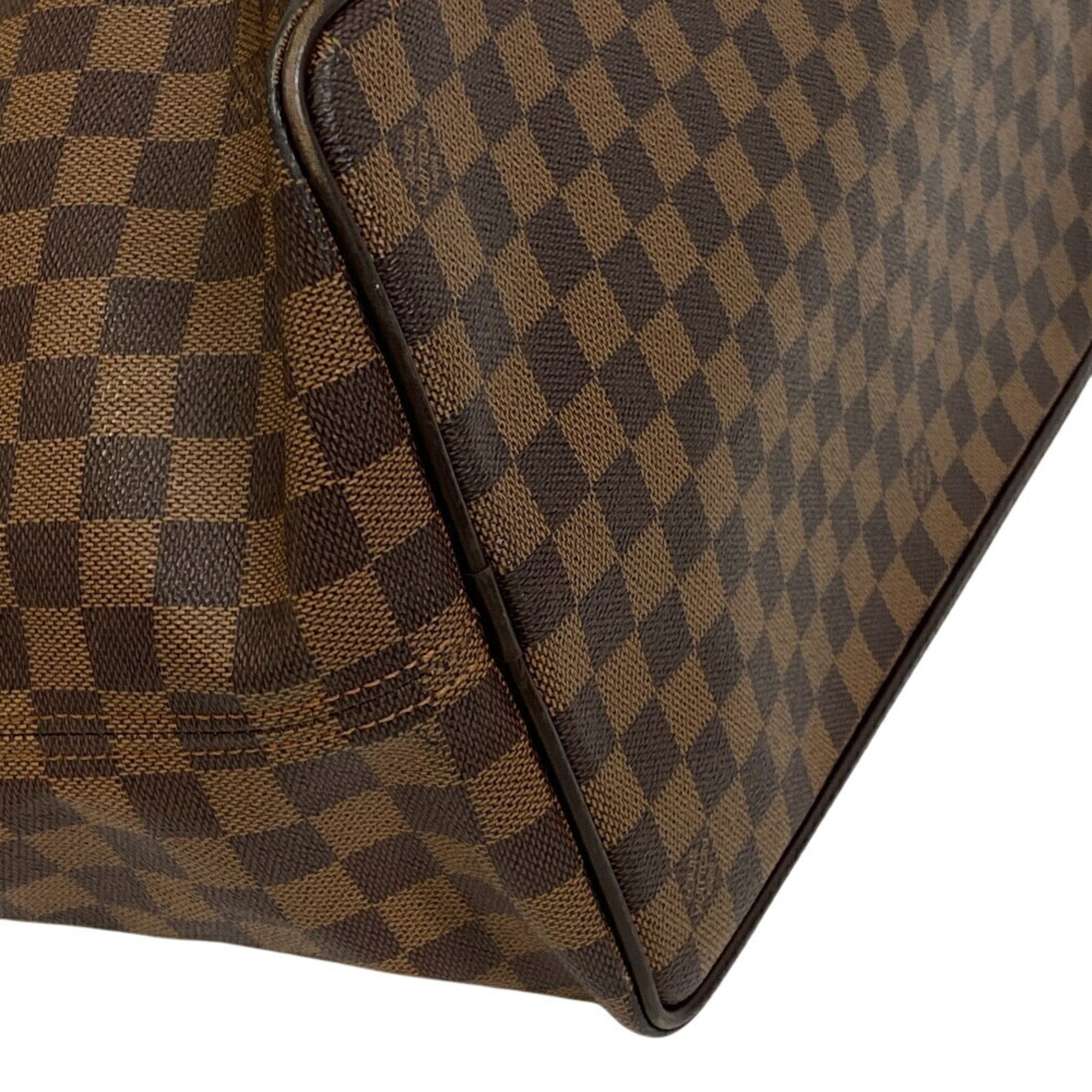 Louis Vuitton Damier Brown Red Color Leather Handbag