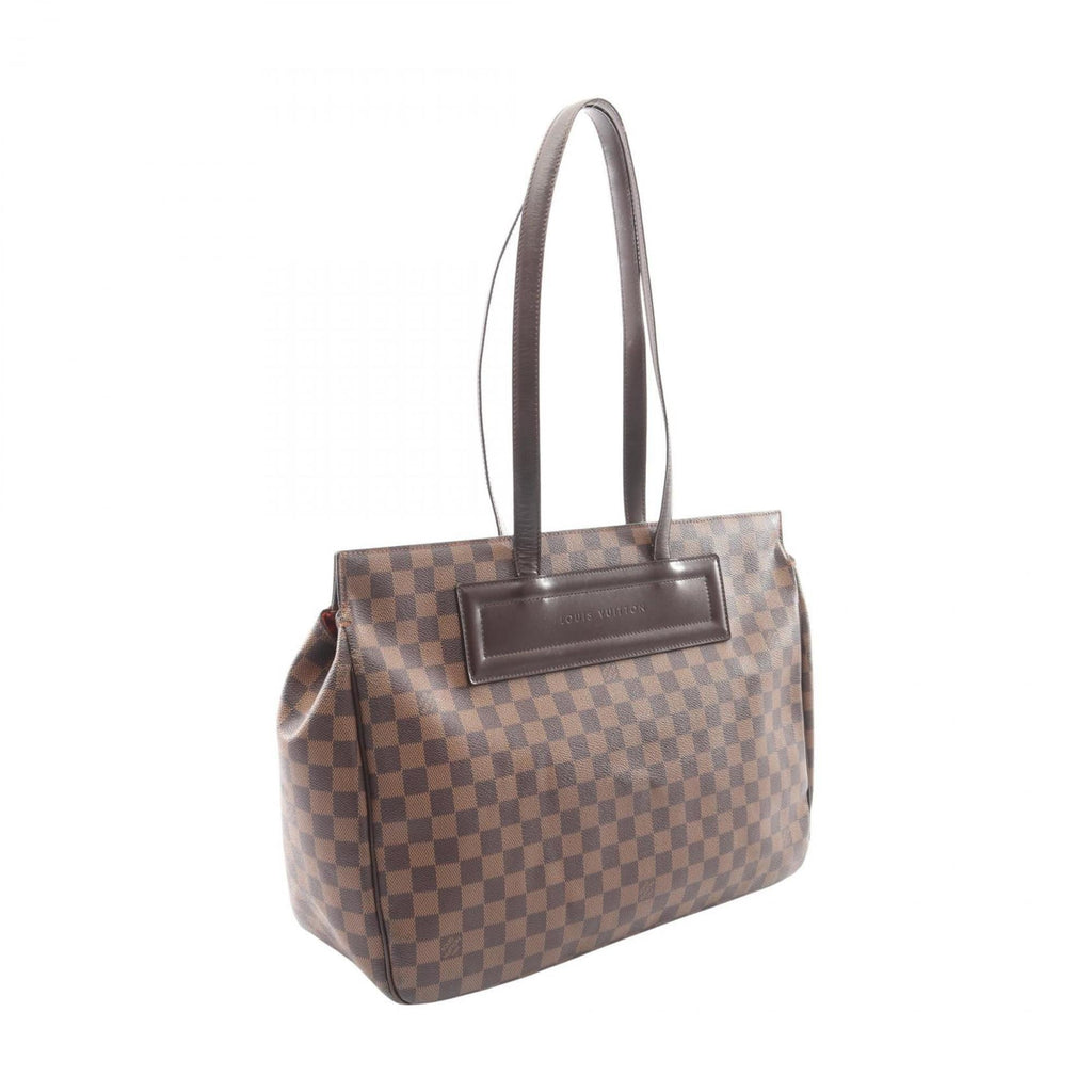 Louis Vuitton Brown Coated Canvas Pvc Leather Damier Canvas Tote Bag