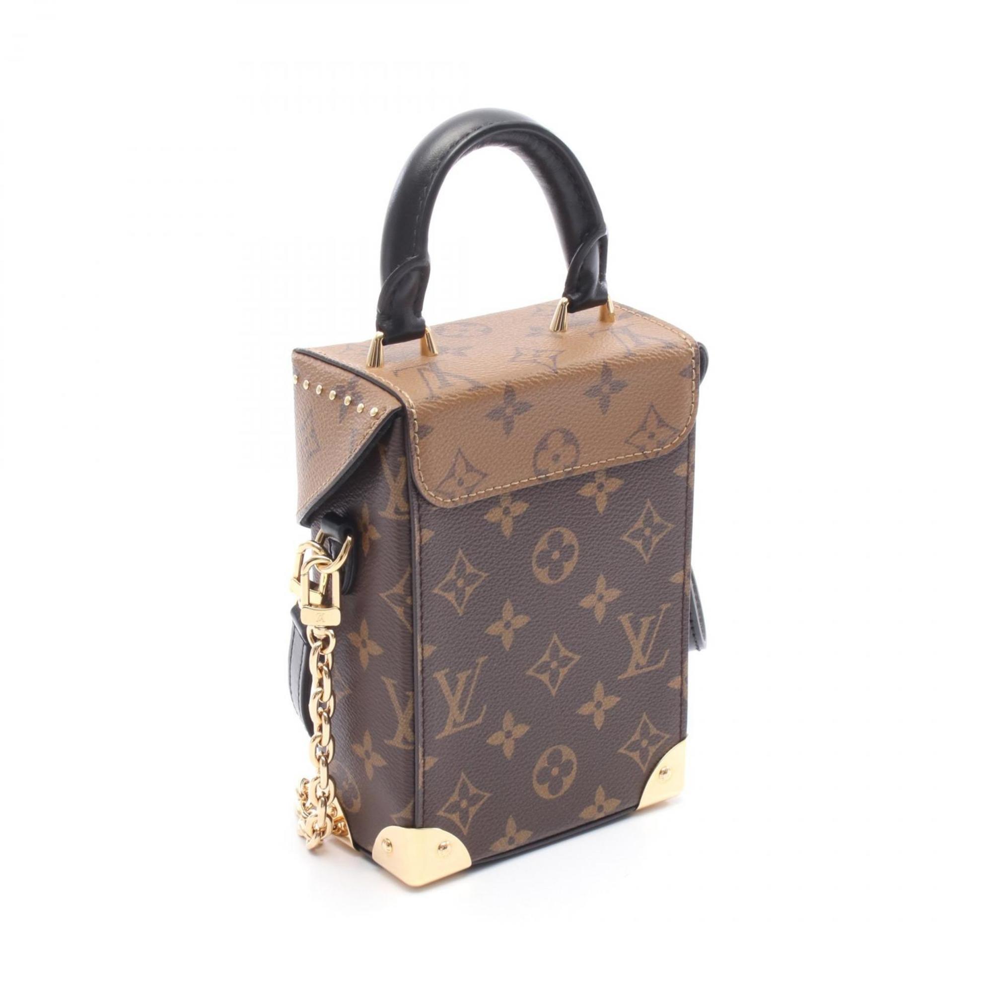 Louis Vuitton Brown Coated Canvas Leather Handbag