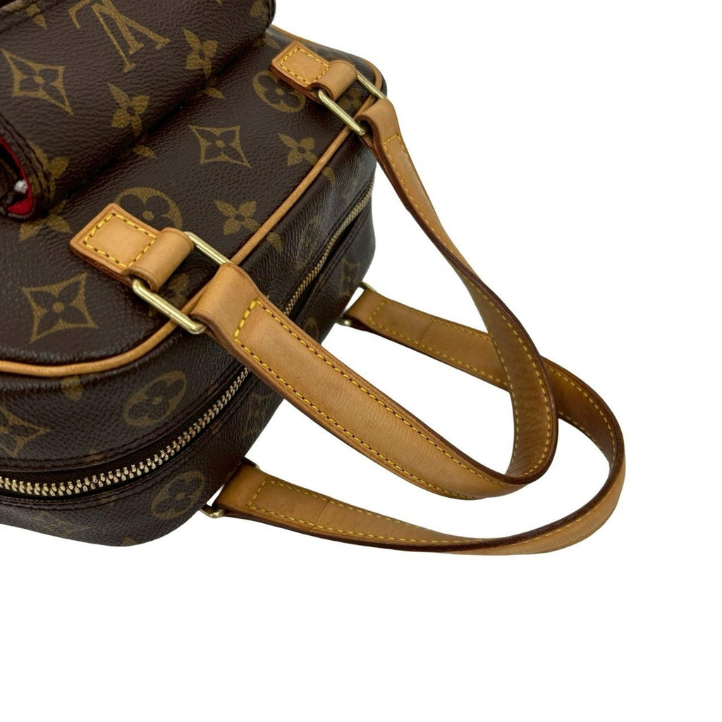 Louis Vuitton Brown Leather Pvc Boston Bag Handbag