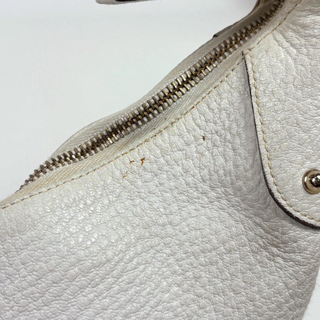 Gucci White Leather Shoulder Bag (Pre-Owned)