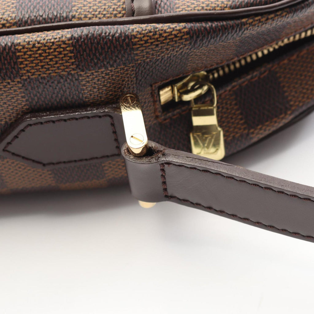 Louis Vuitton Brown Ebene Coated Canvas Pvc Damier Canvas Leather Shoulder Bag