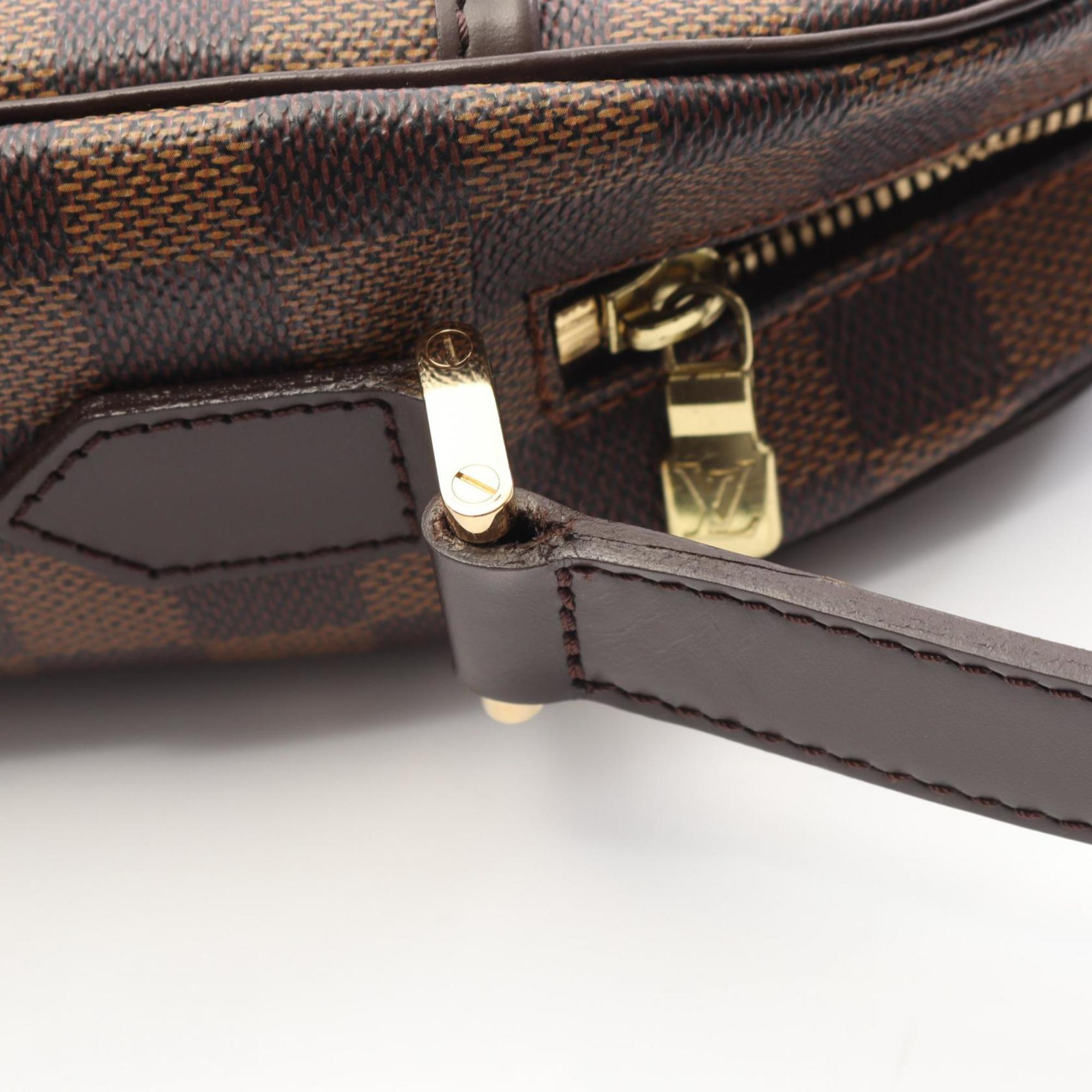 Louis Vuitton Brown Ebene Coated Canvas Pvc Damier Canvas Leather Shoulder Bag