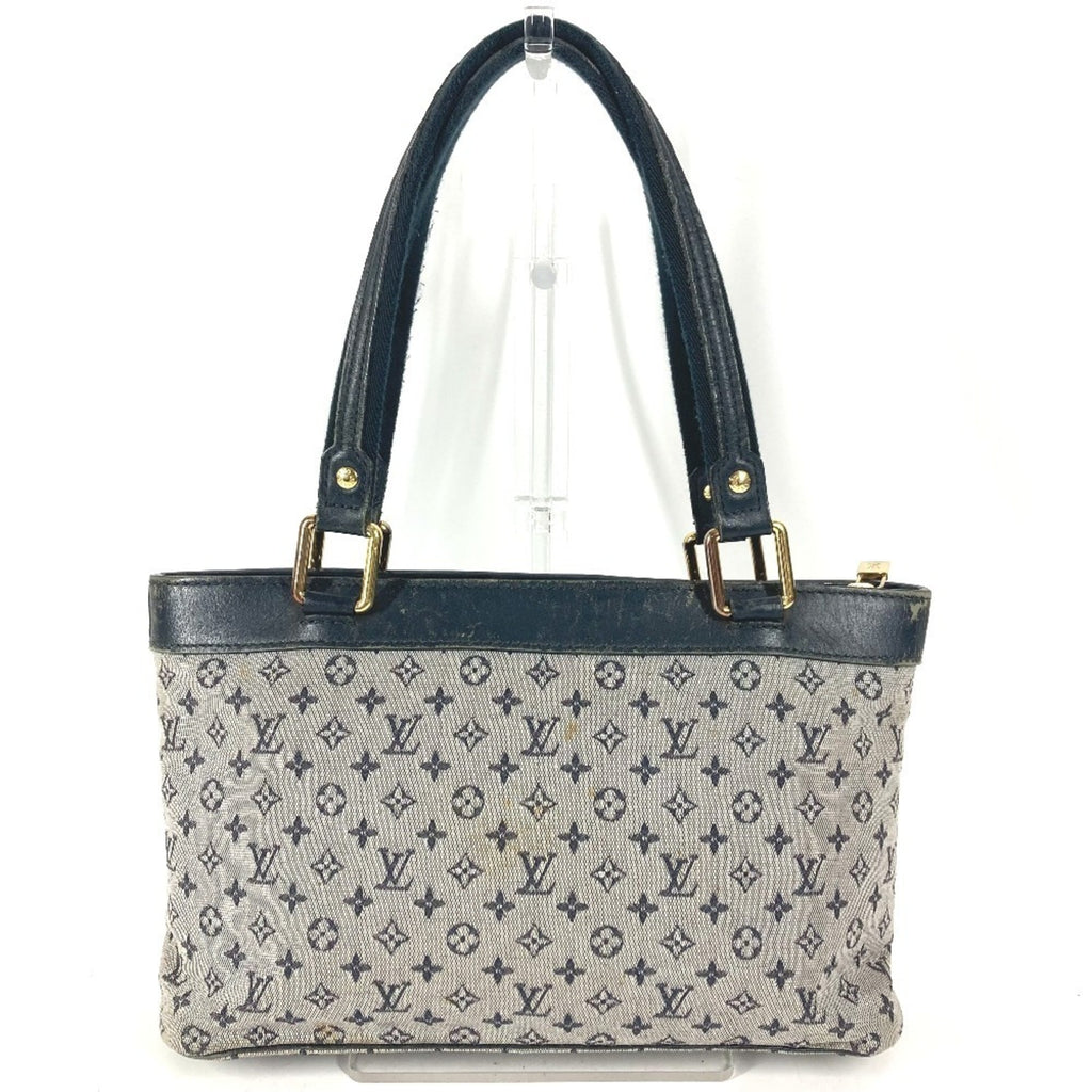 Louis Vuitton Navy Monogram Mini Canvas Leather Handbag Shoulder Bag Tote Bag