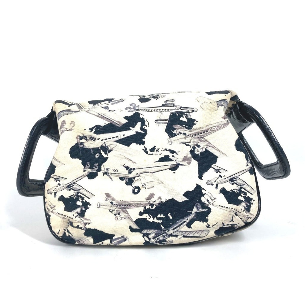 Chanel Black White Canvas Handbag