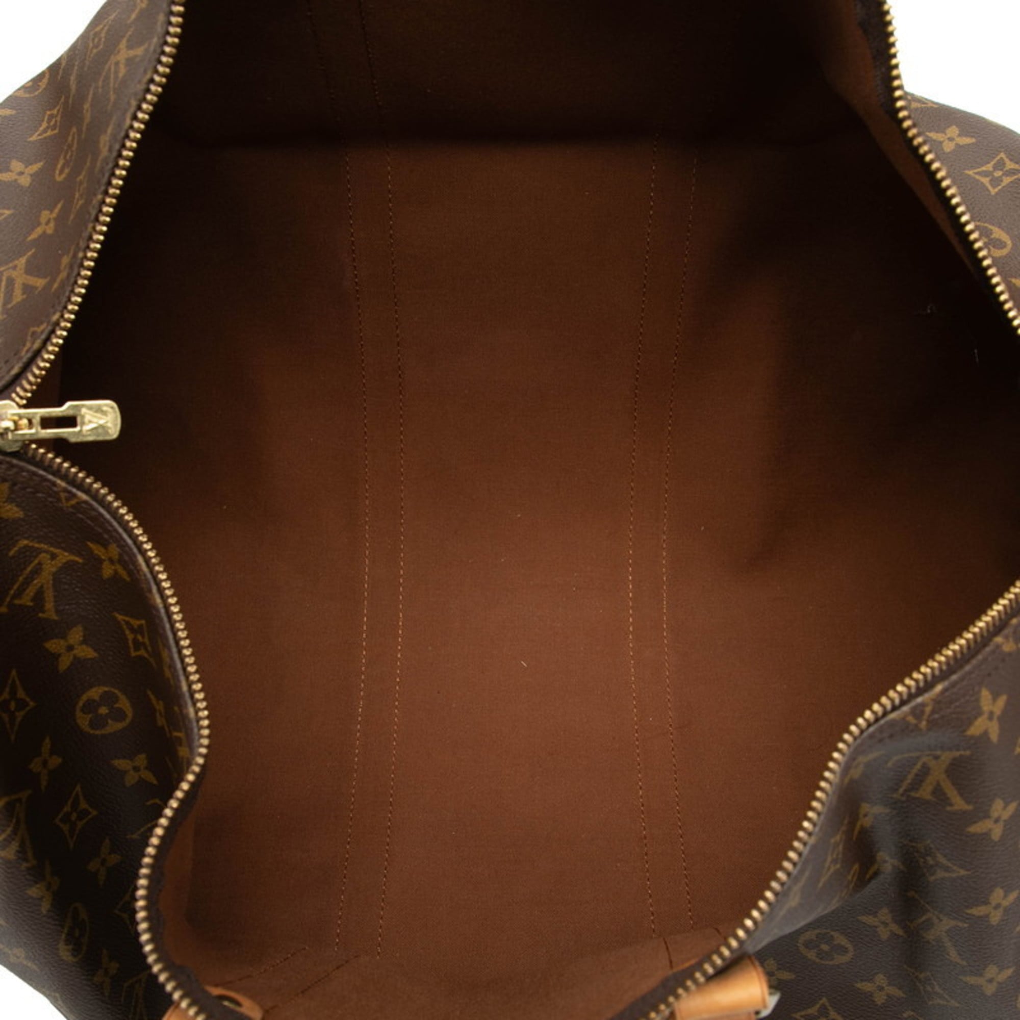 Louis Vuitton Brown Pvc Leather Boston Bag