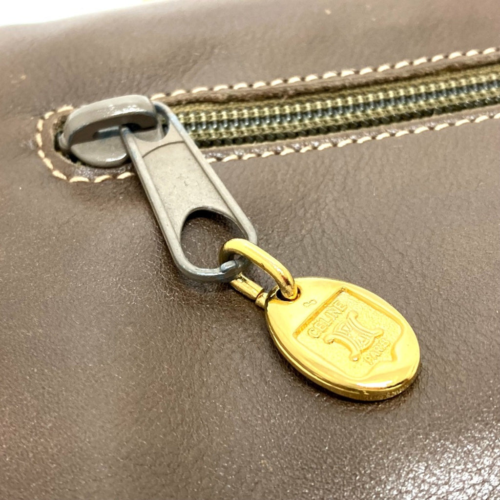 Celine Brown Leather Shoulder Bag