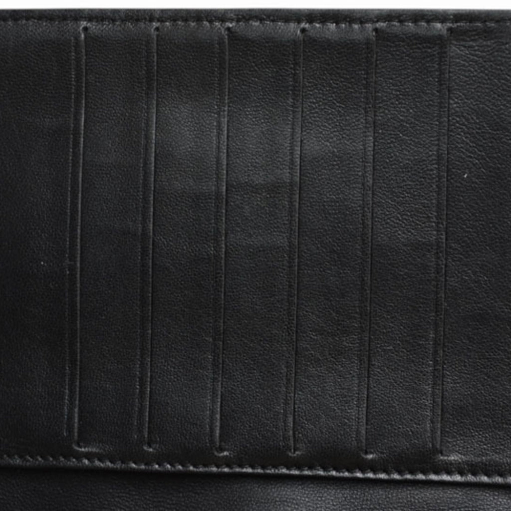 Chanel Black Leather Long Wallet (Bi-Fold)