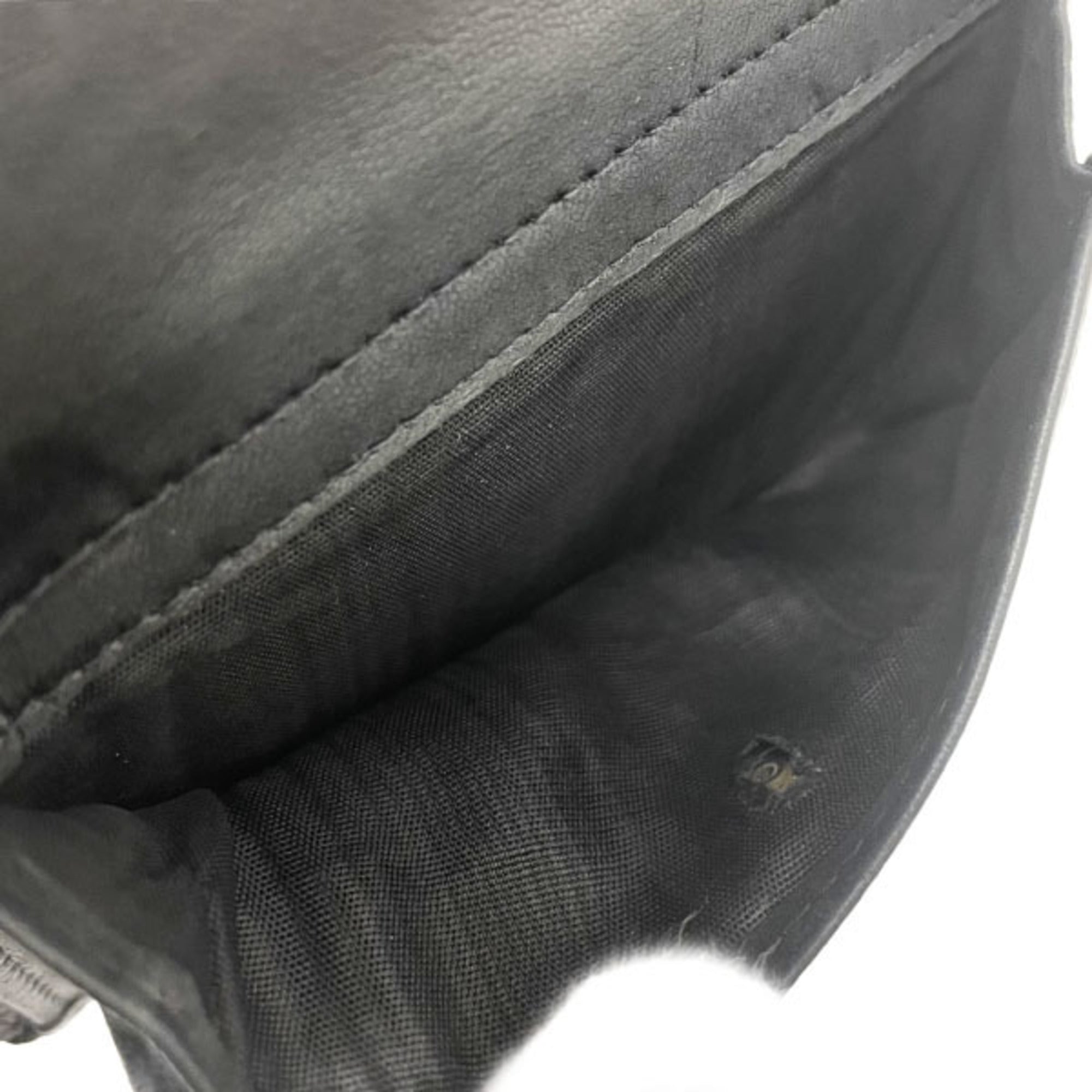 Chanel Black Grained Calfskin Wallet (Tri-Fold)