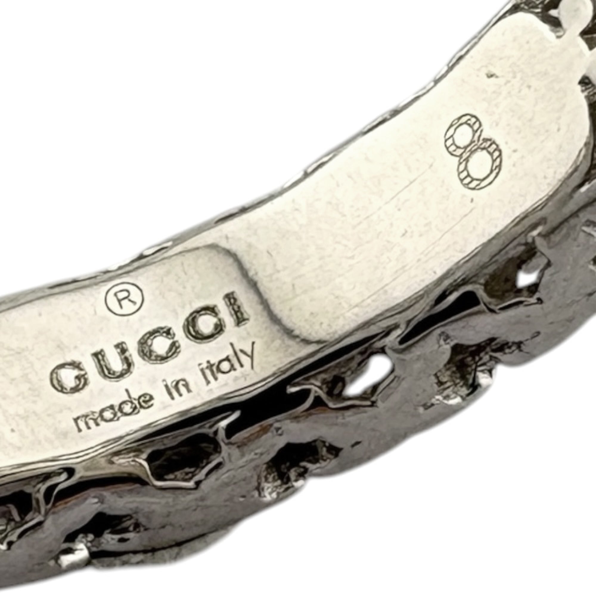 Gucci White Gold White Gold (18K) Band Ring (Pre-Owned)