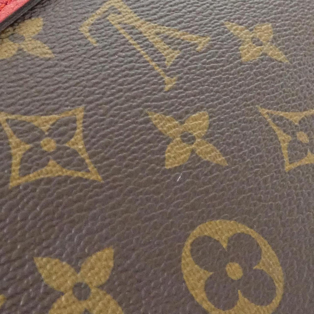 Louis Vuitton Cerise Marron Coated Canvas Leather Shoulder Bag