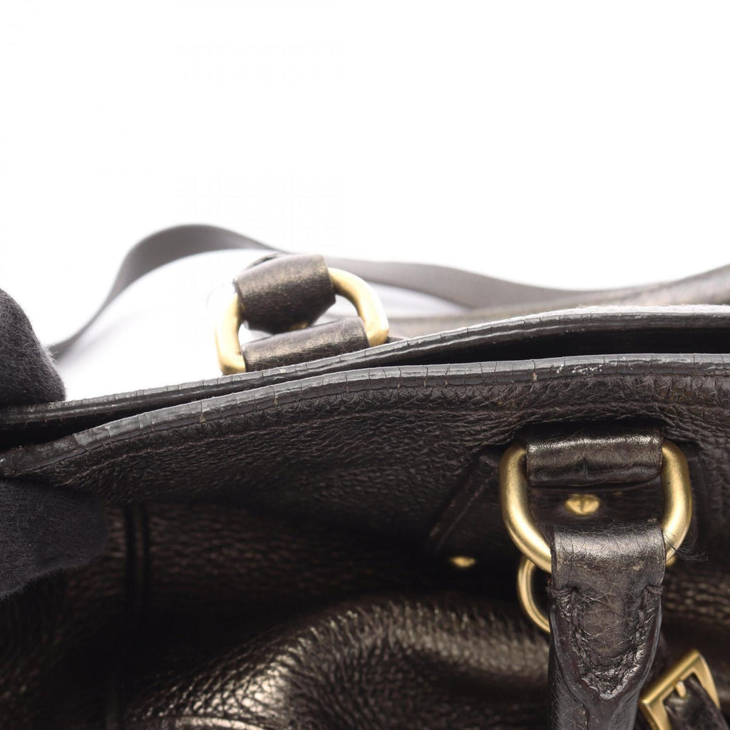 Prada Khaki Leather Handbag