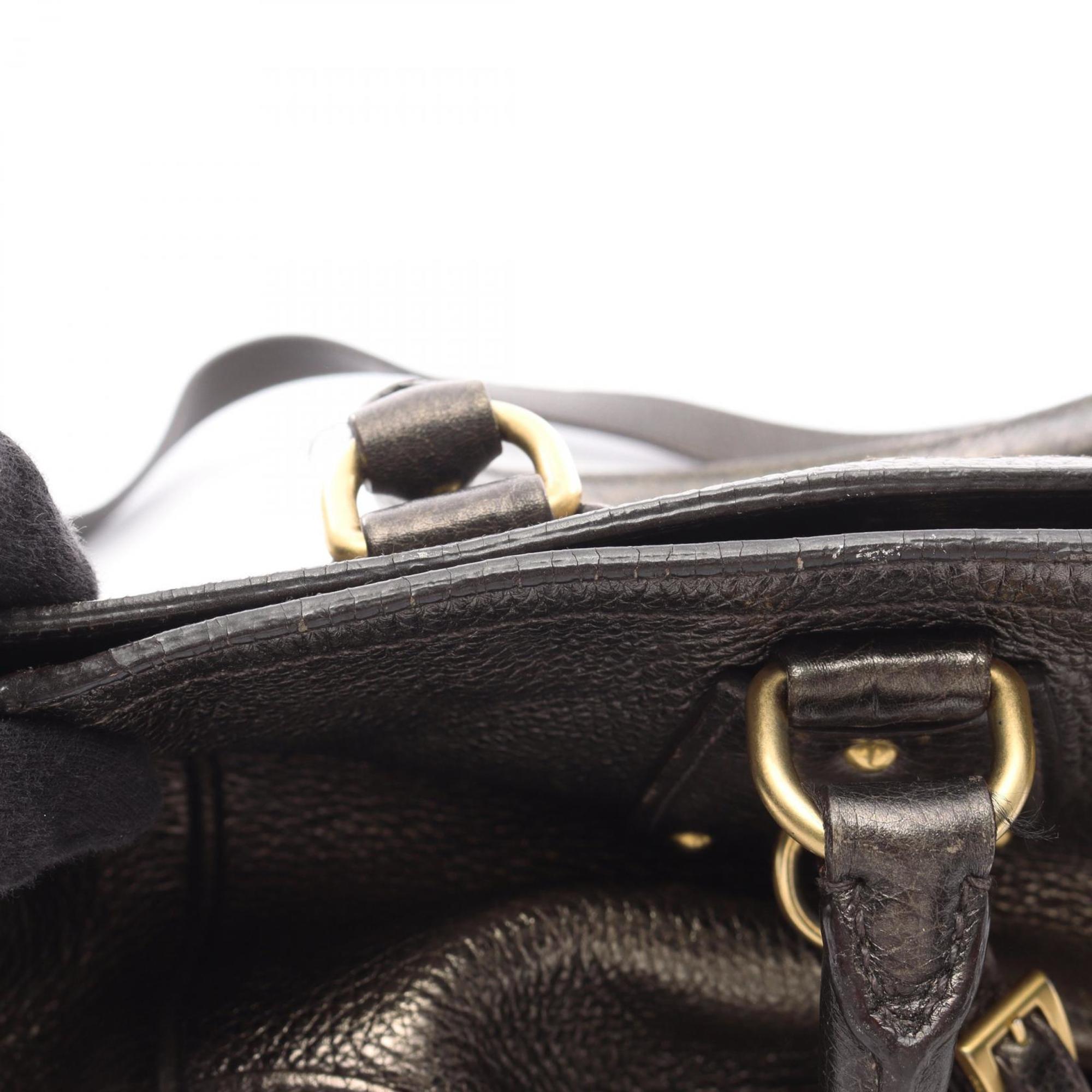 Prada Khaki Leather Handbag