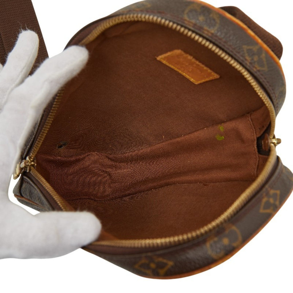 Louis Vuitton Brown Pvc Leather Sling Bag