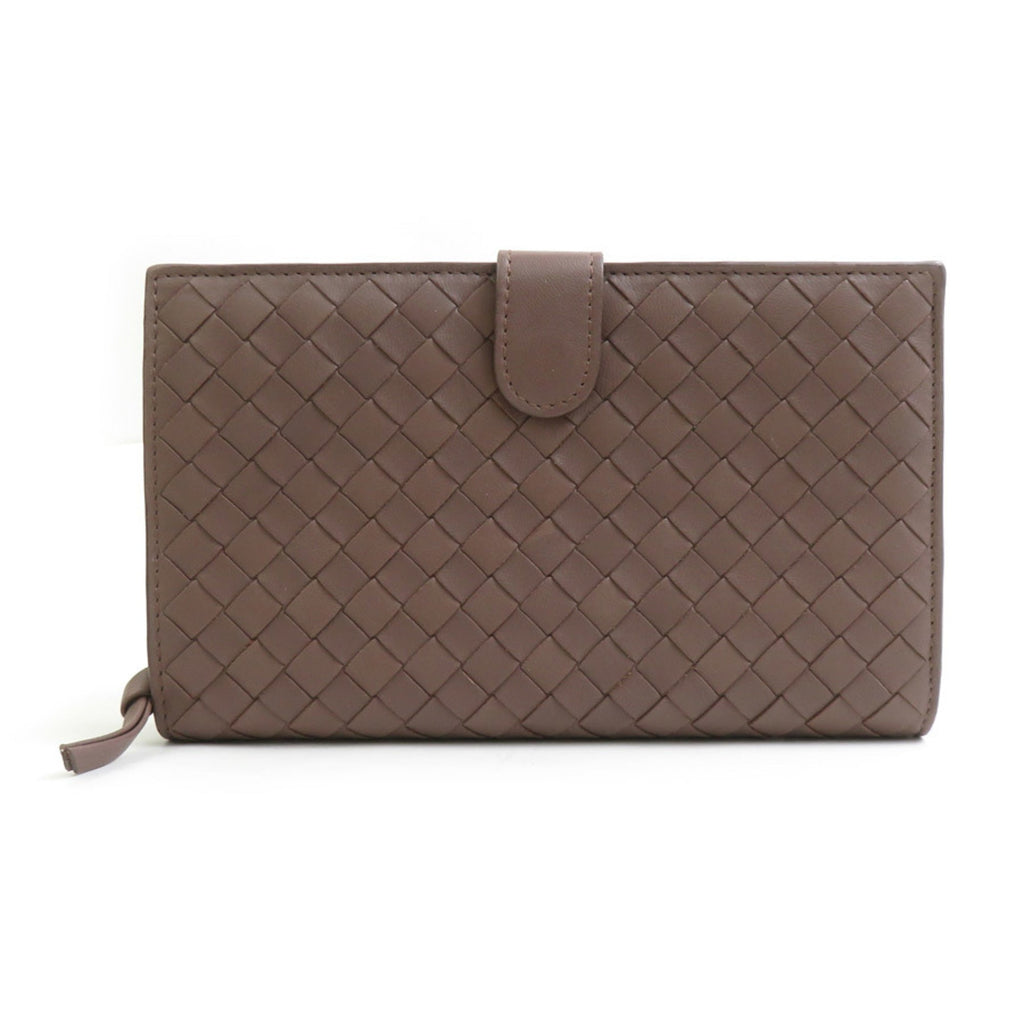 Bottega Veneta Light Brown Intrecciato Middle Wallet (Bi-Fold)