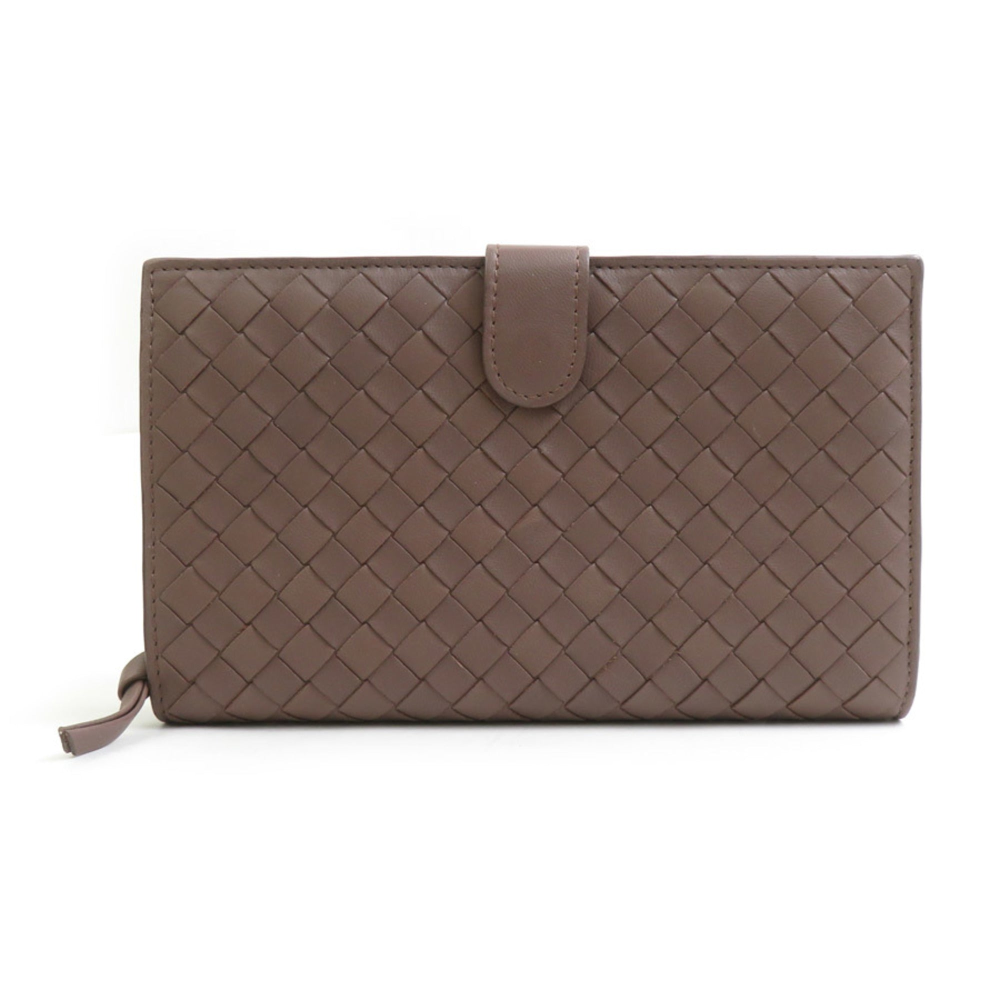 Bottega Veneta Light Brown Intrecciato Middle Wallet (Bi-Fold)