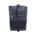 Louis Vuitton Black Cobalt Coated Canvas Leather Backpack