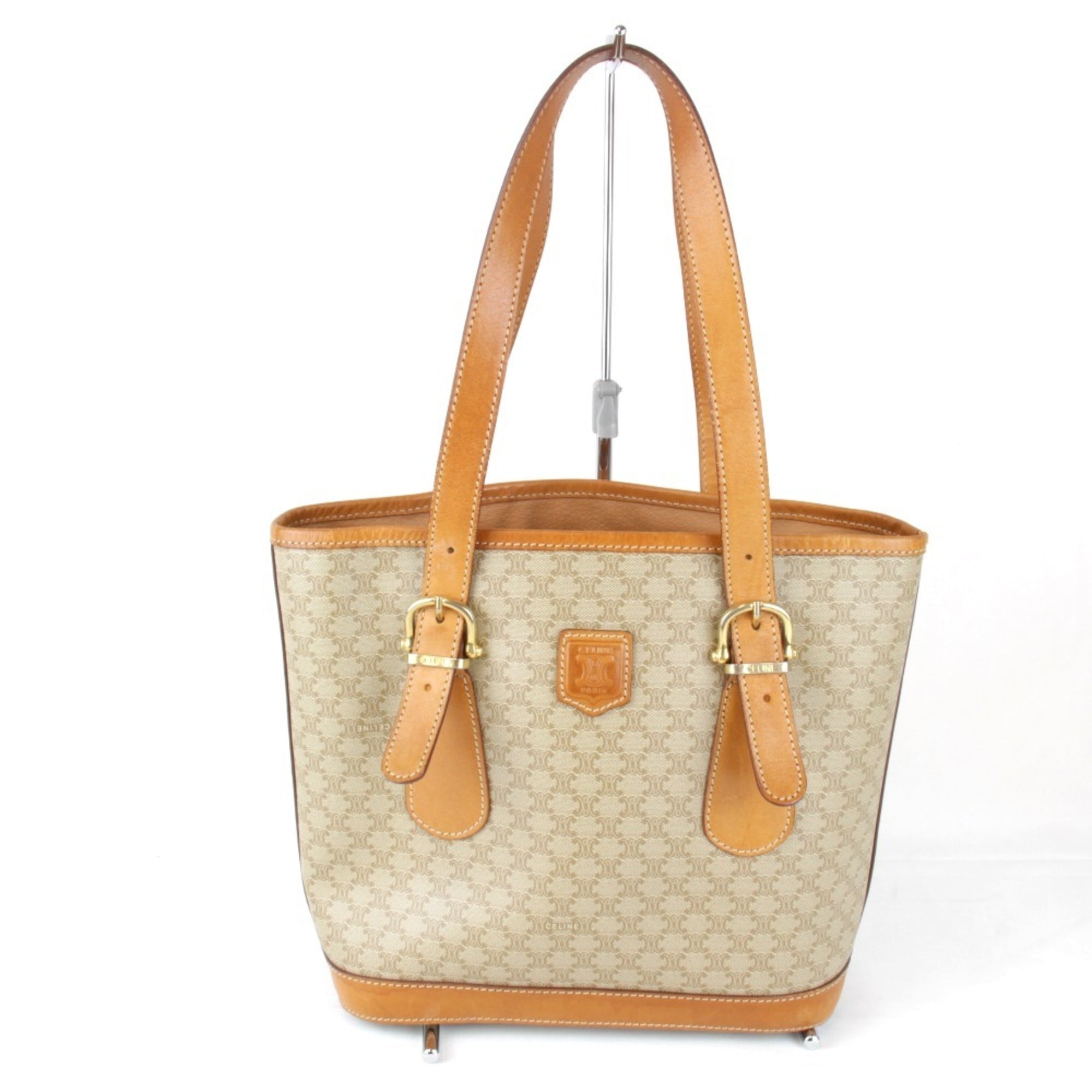 Celine Macadam Beige Pvc Tote Bag