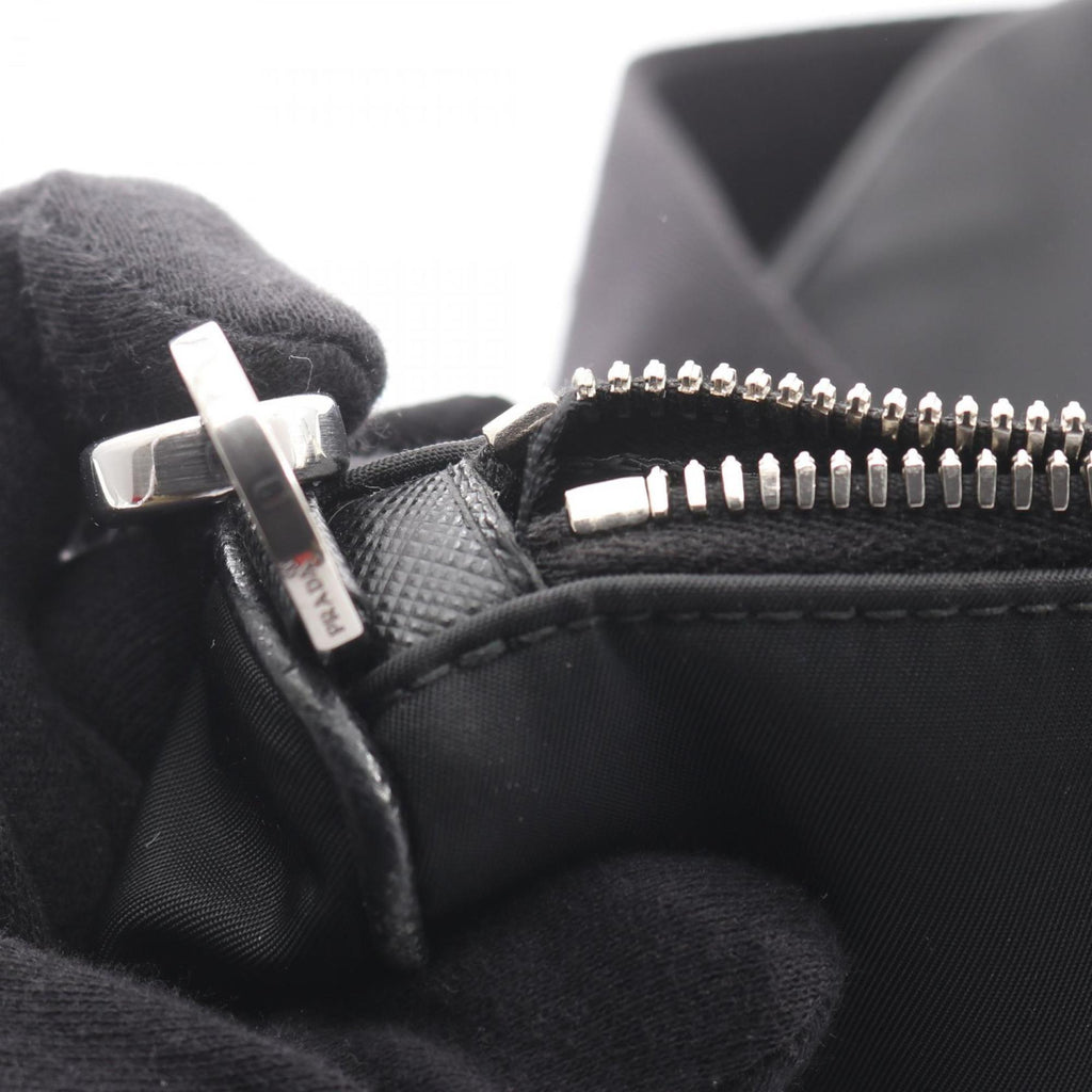 Prada Black Nylon Saffiano Triangle Shoulder Bag