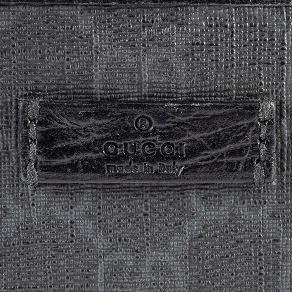 Gucci Gray Gg Supreme Leather Shoulder Bag (Pre-Owned)