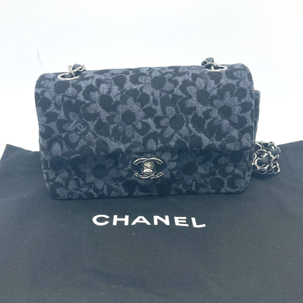 Chanel Black Denim Shoulder Bag