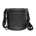 Bottega Veneta Paper Bucket Bag Perforated Leather Black Leather Shoulder Bag Bag