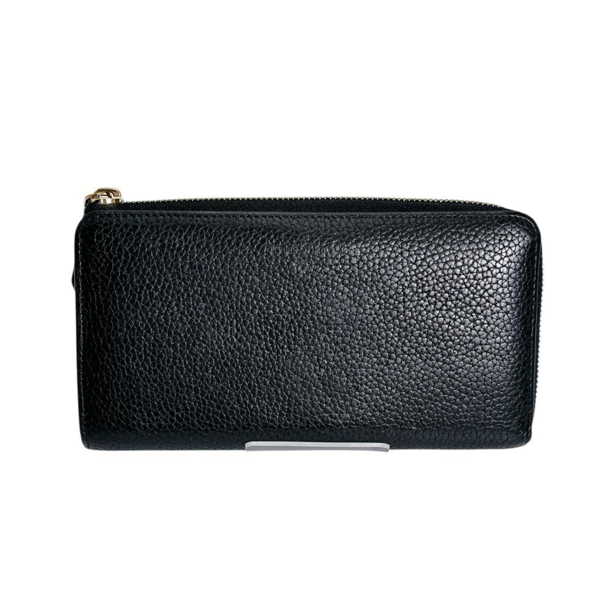 Louis Vuitton Black Noir Leather Long Wallet
