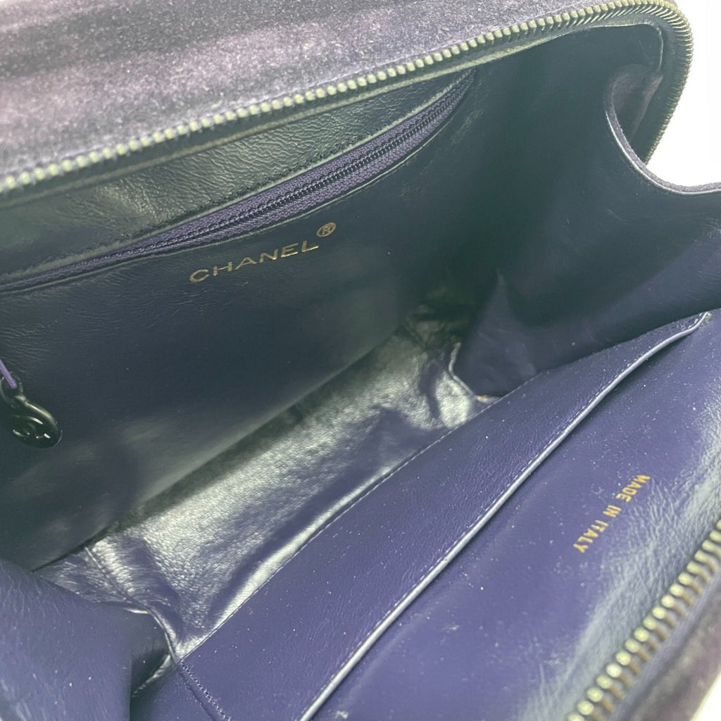 Chanel Purple Leather Handbag