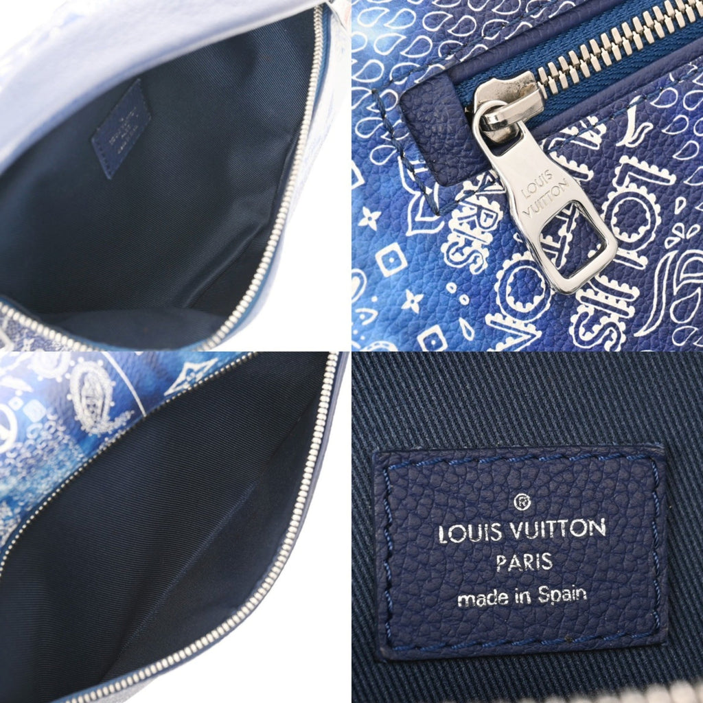 Louis Vuitton Blue Leather Sling Bag