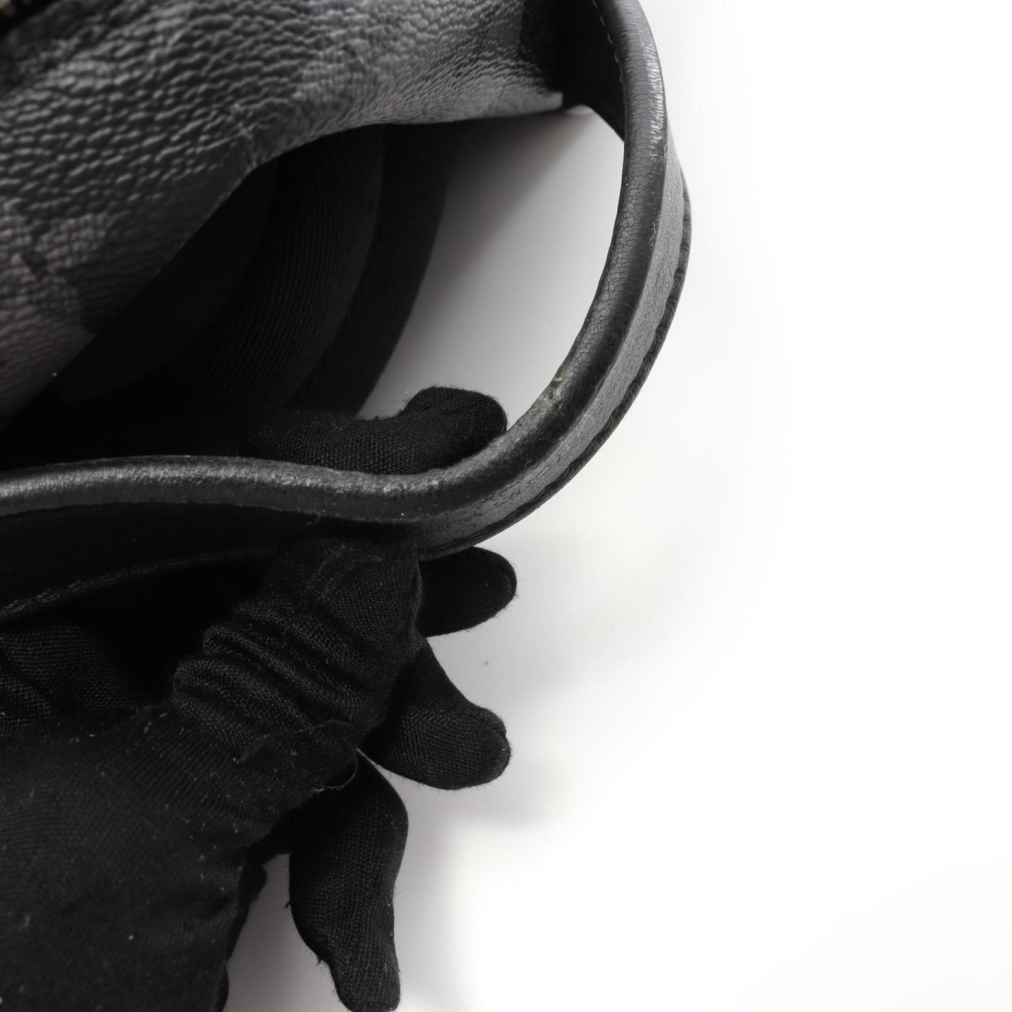 Louis Vuitton Black Gray Coated Canvas Backpack