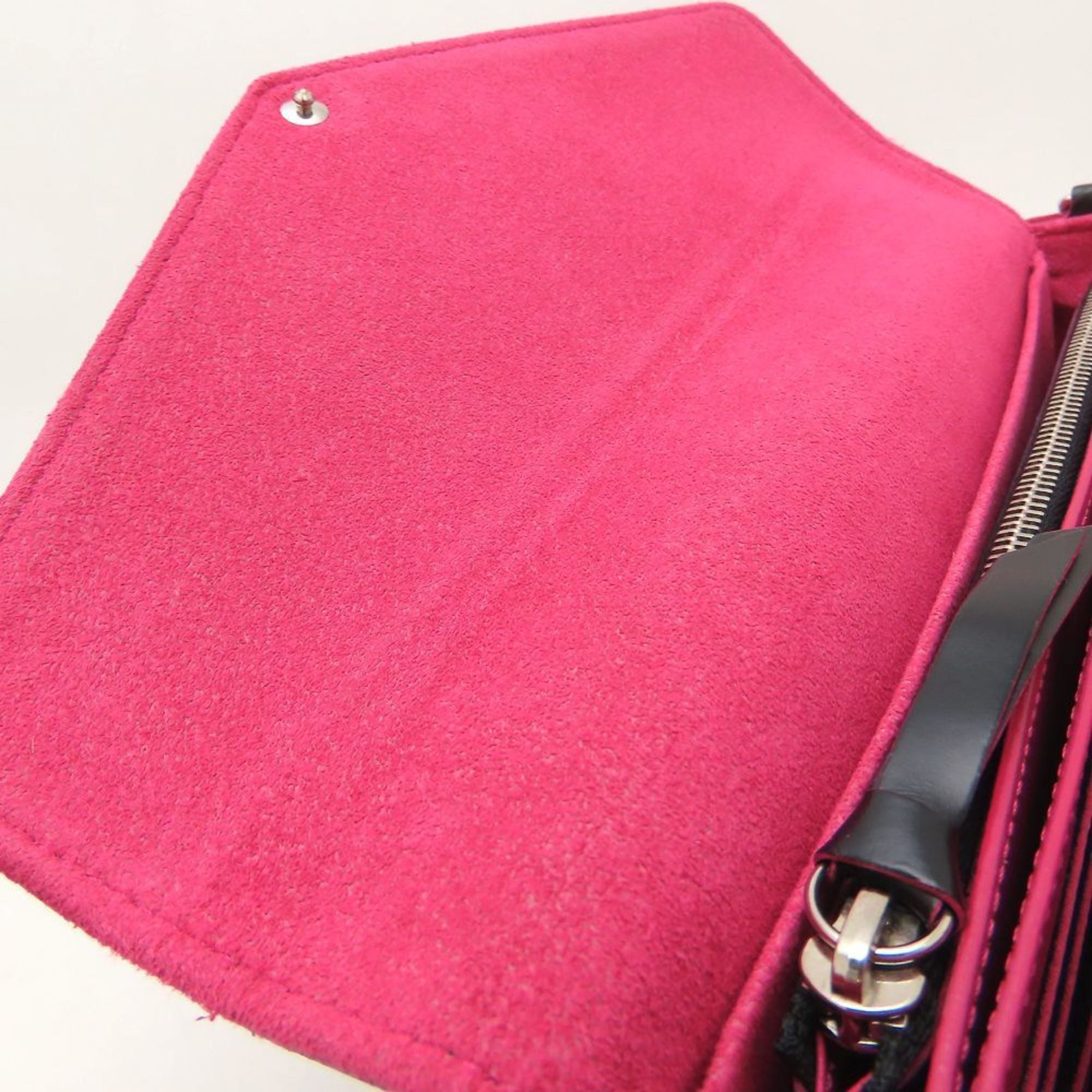 Louis Vuitton Hot Pink Noir Leather Pochette