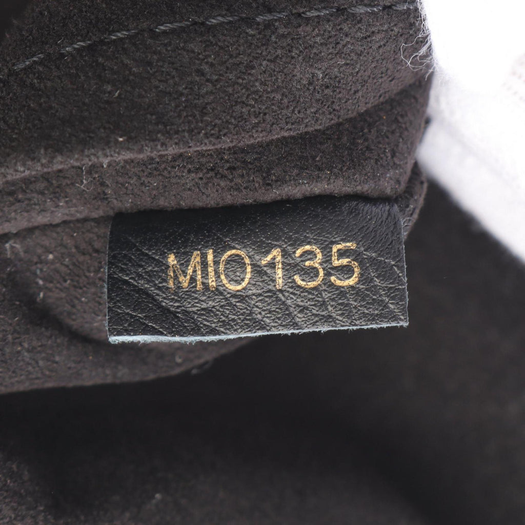 Louis Vuitton Monogram Black Brown Coated Canvas Leather Tote Bag